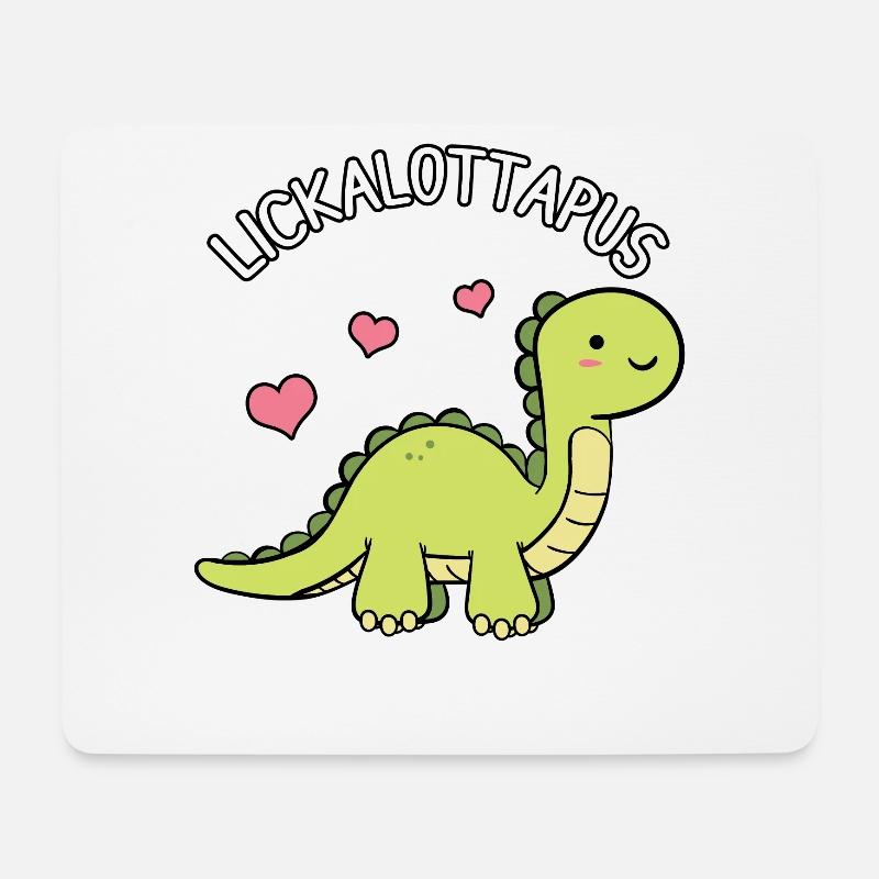 Lickalottapus - Mousepad (Querformat) - Weiß