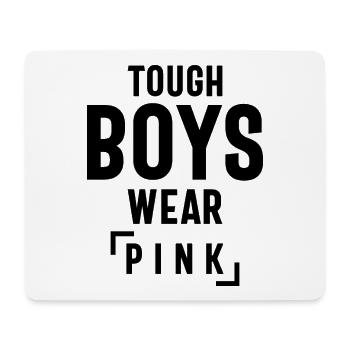 Harte Jungs tragen Pink Cool Pink - Mousepad (Querformat) - Weiß - Vorne