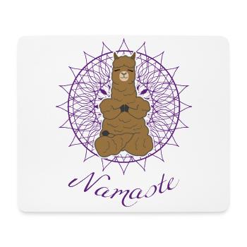 Yoga Lama Lustig Namaste Geschenk Frauen Männer - Mousepad (Querformat) - Weiß - Vorne