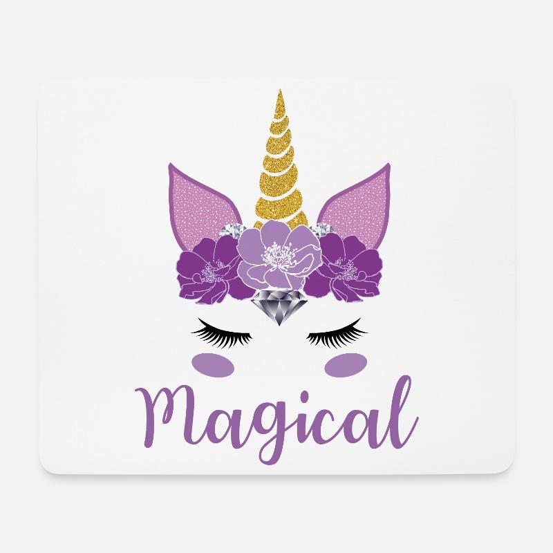 Einhorn Gesicht Magical Geschenk Frauen Kinder - Mousepad (Querformat) - Weiß