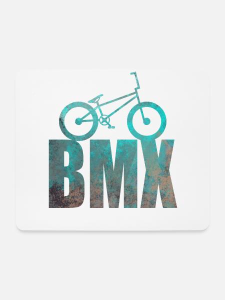 BMX bike sport retro design gift idea - Mouse Pad (horizontal) - white