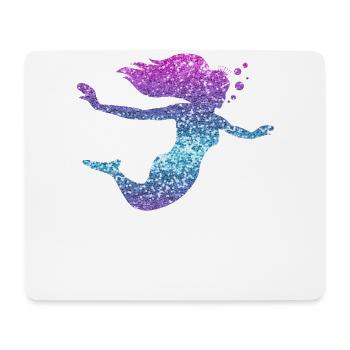 Sirène paillettes cadeau femmes filles - Tapis de souris (format paysage) - blanc - Devant