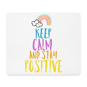 Dire positif - Tapis de souris (format paysage) - blanc - Devant