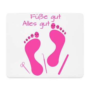 Fußpflege Pediküre Podologe Nagelstudio Geschenk - Mousepad (Querformat) - Weiß - Vorne
