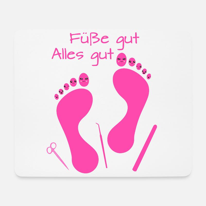 Fußpflege Pediküre Podologe Nagelstudio Geschenk - Mousepad (Querformat) - Weiß