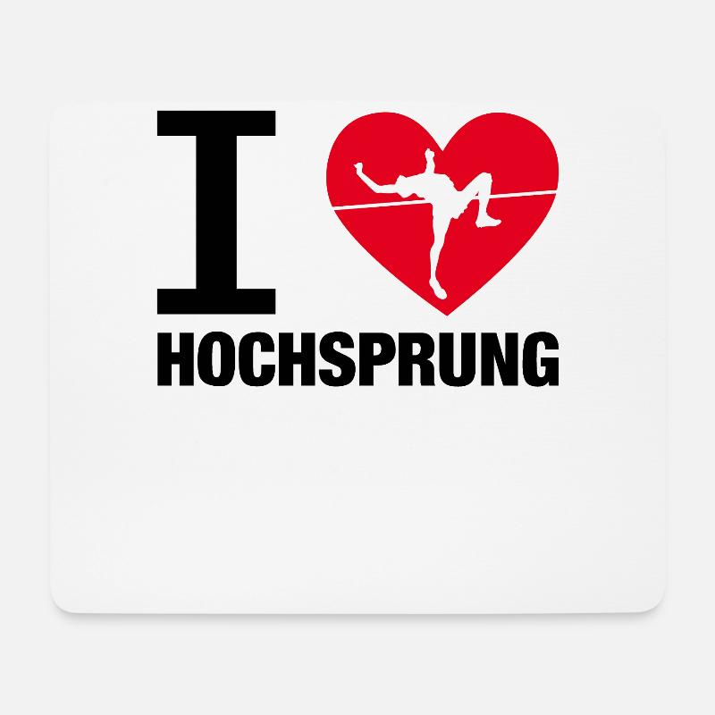 Hochsprung Hochspringer Geschenk Leichtathletik - Mousepad (Querformat) - Weiß