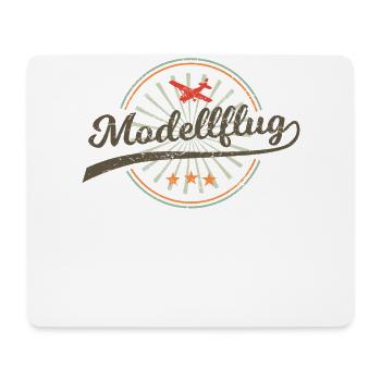Modellflug Modellbauer Flugzeug Geschenk Retro - Mousepad (Querformat) - Weiß - Vorne
