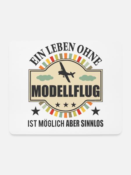 Modellflug Lustiger Spruch Modellbauer Geschenk - Mousepad (Querformat) - Weiß