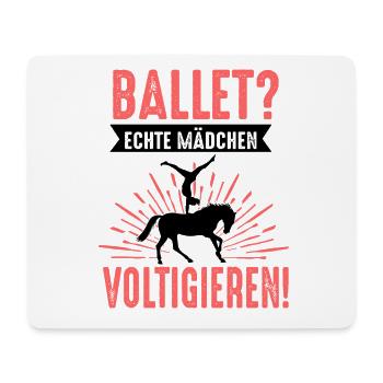 Voltigieren Voltigier Volti Pferdesport Reitsport - Mousepad (Querformat) - Weiß - Vorne