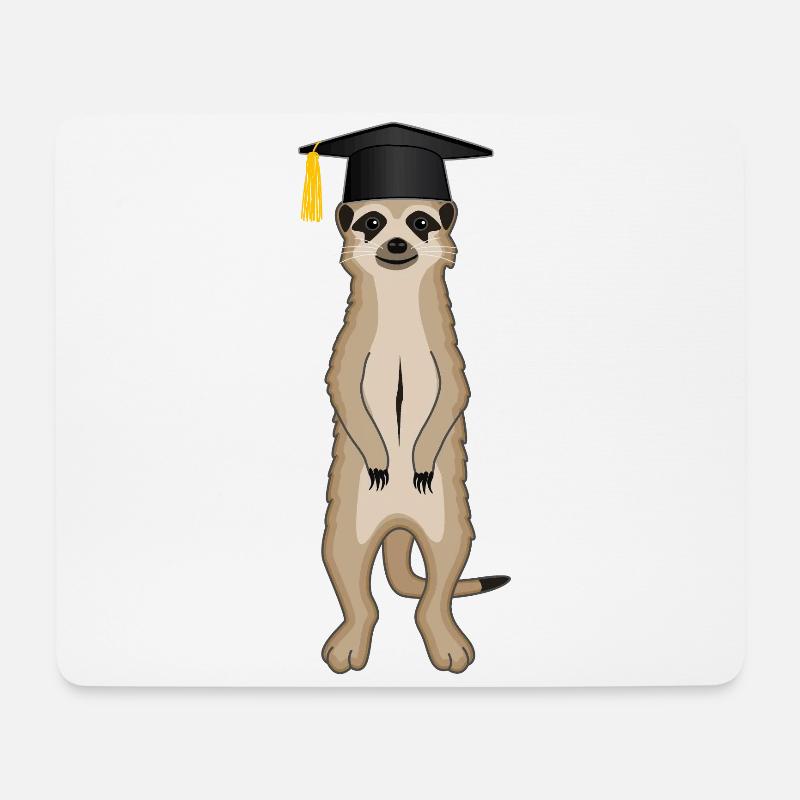 Bachelor Master Studium Abschluss Erdmännchen - Mousepad (Querformat) - Weiß