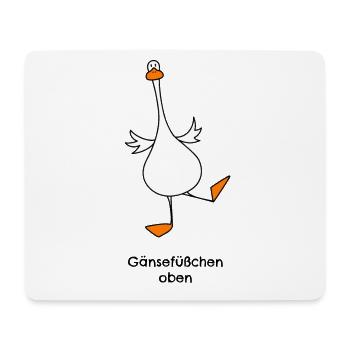 Gänsefüßchen oben - Mousepad (Querformat) - Weiß - Vorne