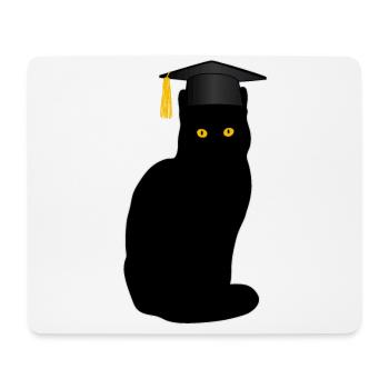 Baccalauréat Master Études Drôle chat - Tapis de souris (format paysage) - blanc - Devant