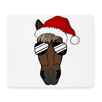 Lustiges Pferd Weihnachten Geschenk Geschenkidee - Mousepad (Querformat) - Weiß - Vorne