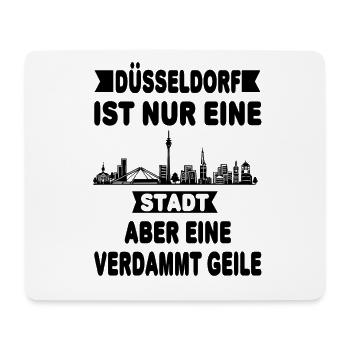 Düsseldorf Skyline Düsseldorfer Helau Karneval - Mousepad (Querformat) - Weiß - Vorne