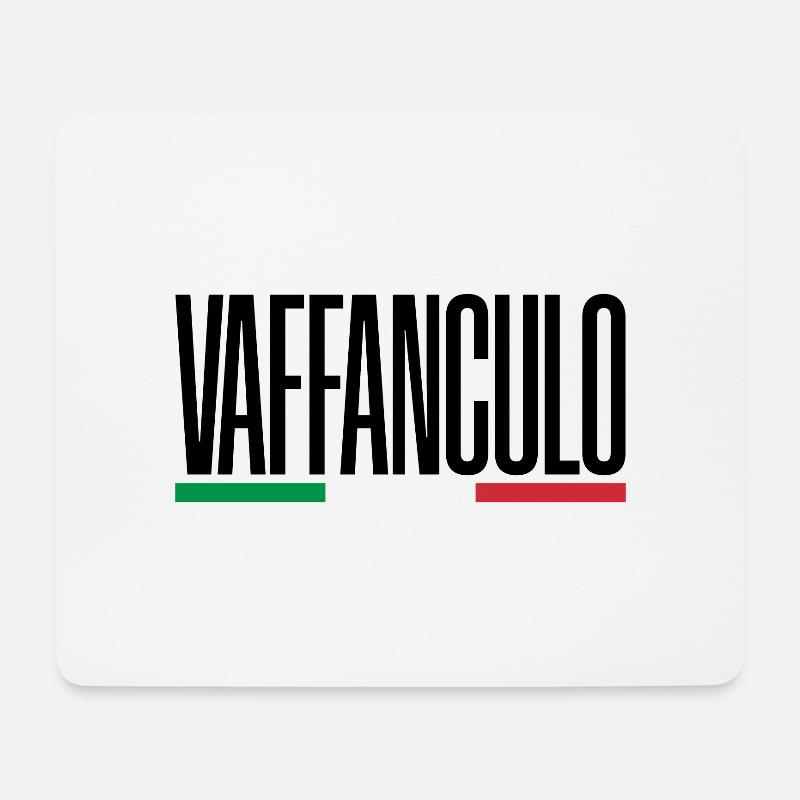 Vaffanculo Lustiger italienischer Spruch Italien G - Mousepad (Querformat) - Weiß