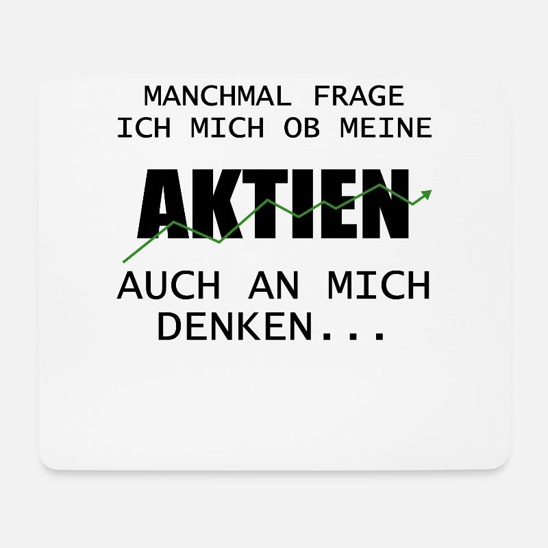 Aktien Spruch Aktienmarkt Investor Geschenk - Mousepad (Querformat) - Weiß