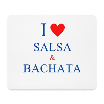 Ich liebe Salsa und Bachata - Mousepad (Querformat) - Weiß - Vorne