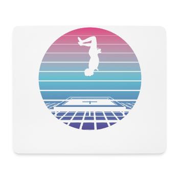 Trampoline Jump Jump Vaporwave Retro Gift - Mouse Pad (horizontal) - white - Front
