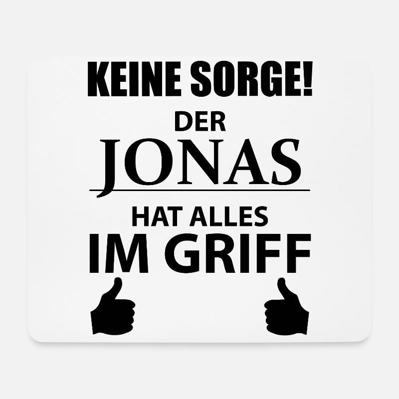 Jonas Vorname Geschenk Cooler Spruch Namenstag - Mousepad (Querformat) - Weiß