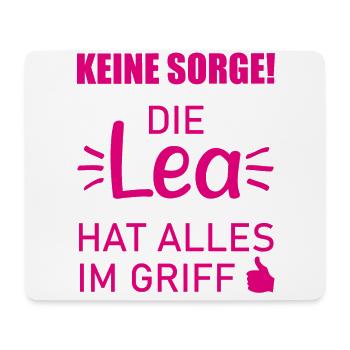 Lea Vorname Geschenk Cooler Spruch Namenstag - Mousepad (Querformat) - Weiß - Vorne