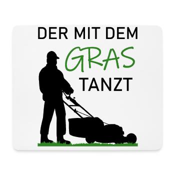 Rasenmähen Lustiger Spruch Rasen Gras Geschenk - Mousepad (Querformat) - Weiß - Vorne
