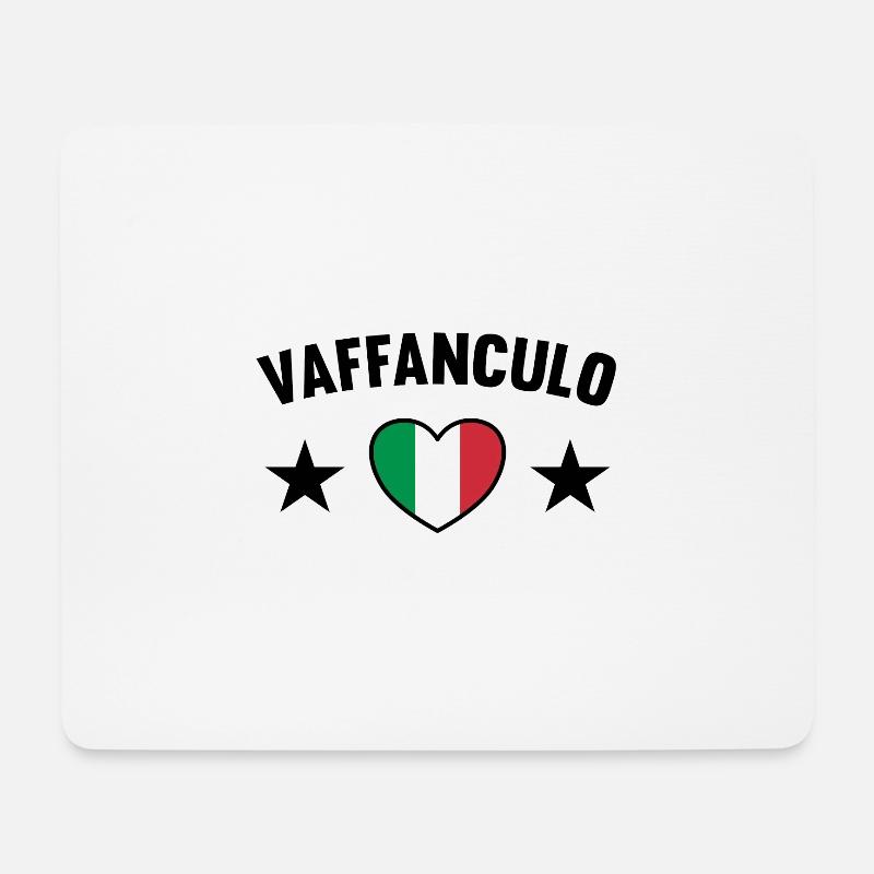 Vaffanculo Lustiger italienischer Spruch über Ital - Mousepad (Querformat) - Weiß
