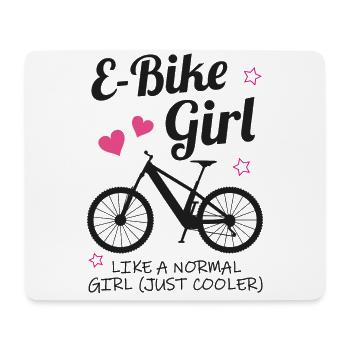 E-Bike Girl Mädchen Elektrofahrrad Geschenk - Mousepad (Querformat) - Weiß - Vorne
