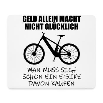 E-Bike Elektrofahrrad Spruch Lustig Geschenk - Mousepad (Querformat) - Weiß - Vorne