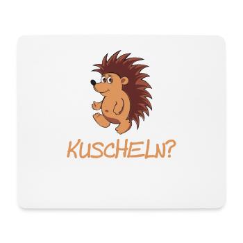 Igel zum Kuscheln Lustiger süßer Igel zum kuscheln - Mousepad (Querformat) - Weiß - Vorne