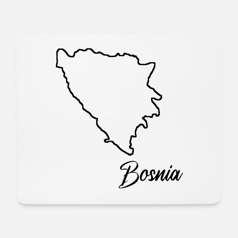 Bosnien Lustiger Bosna Spruch als Geschenk - Mousepad (Querformat) - Weiß