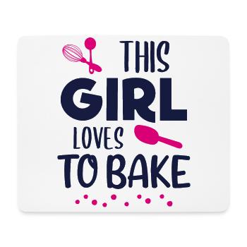 Baking girl saying baker bakery gift - Mouse Pad (horizontal) - white - Front