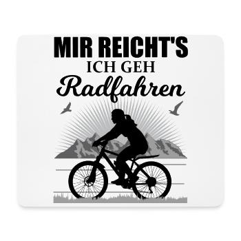 Radfahrerin Rad Fahren Lustiger Spruch Geschenk - Mousepad (Querformat) - Weiß - Vorne