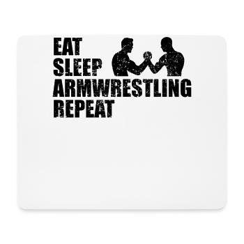 Armwrestling bras de fer disant cadeau de musculation - Tapis de souris (format paysage) - blanc - Devant