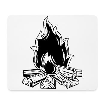 icône de flamme de feu de camp - Tapis de souris (format paysage) - blanc - Devant
