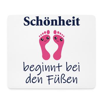 Fußpflege Pediküre Podologe Nagelstudio Geschenk - Mousepad (Querformat) - Weiß - Vorne