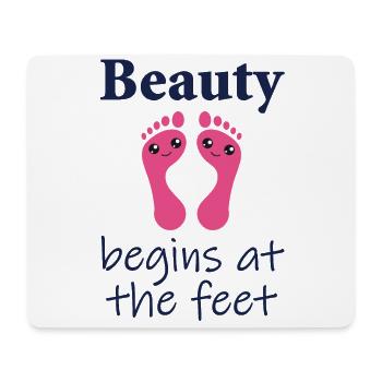 Foot care pedicure podiatrist nail salon gift - Mouse Pad (horizontal) - white - Front