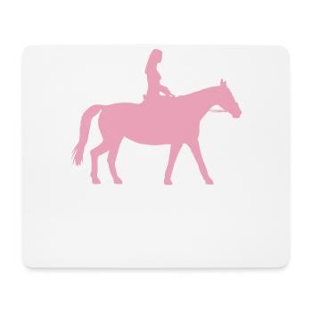 L’équitation cheval amoureux des chevaux - Tapis de souris (format paysage) - blanc - Devant
