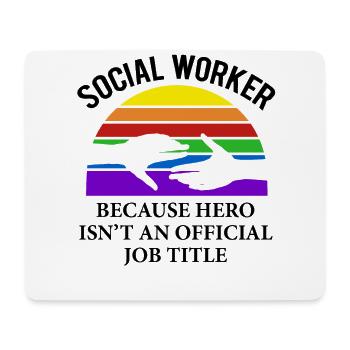 Sozialarbeit Sozialarbeiter Spruch Geschenk - Mousepad (Querformat) - Weiß - Vorne