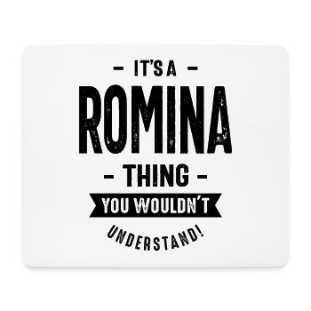 Romina Cadeau d’anniversaire nom personnalisé - Tapis de souris (format paysage) - blanc - Devant
