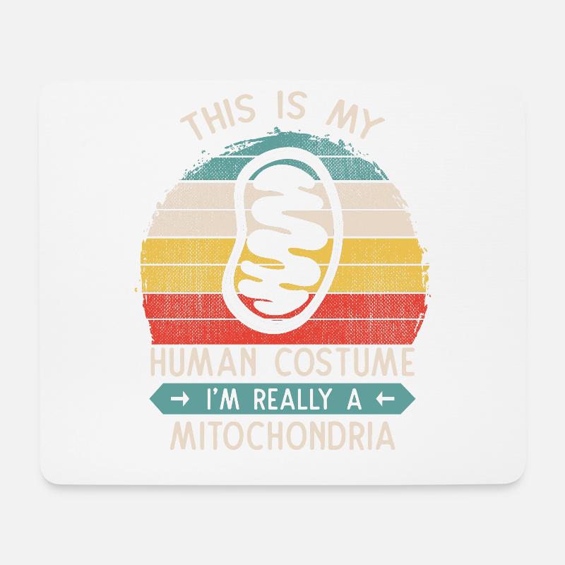 My Human Costume I'M A Mitochondria - Mousepad (Querformat) - Weiß