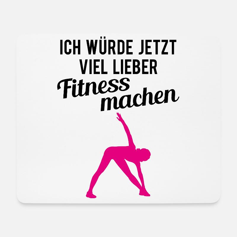 Home Workout Training Fitness Spruch Geschenk - Mousepad (Querformat) - Weiß