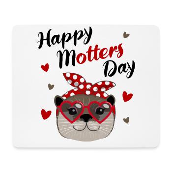 Lustiger Otter Muttertag Geschenk Mama Marder - Mousepad (Querformat) - Weiß - Vorne
