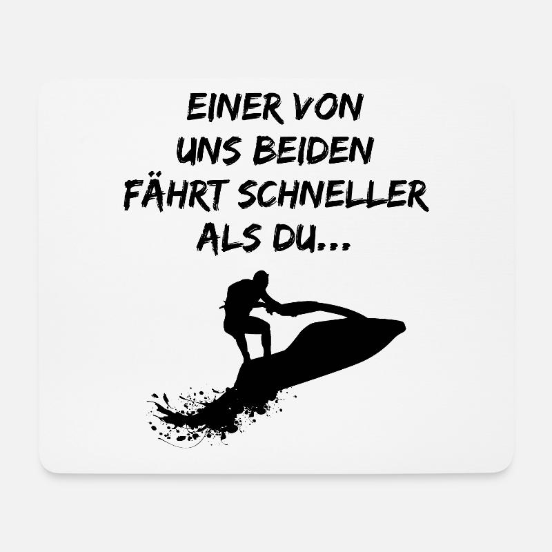 Jetskifahrer Jetski Jet Ski Cooler Spruch Geschenk - Mousepad (Querformat) - Weiß