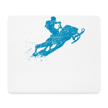 Snowmobile Snowmobile Gift Retro Vintage - Mouse Pad (horizontal) - white - Front