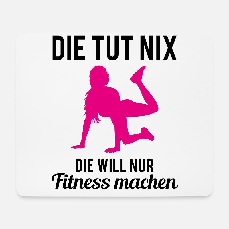 Fitness Spruch Aerobic Geschenk Frauen Mädchen - Mousepad (Querformat) - Weiß