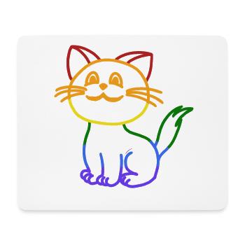 Chat LGBT Gay Pride gay tolérance Anders - Tapis de souris (format paysage) - blanc - Devant