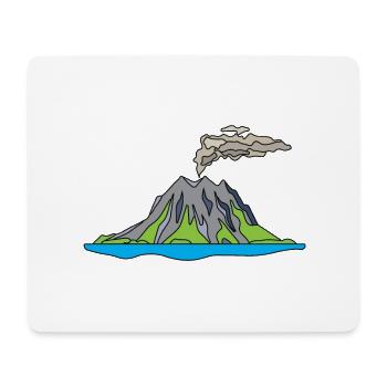 Éruption volcanique Supervolcane Éruption Lave - Tapis de souris (format paysage) - blanc - Devant