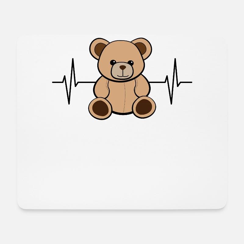 Kuscheltier Teddybär Teddy Plüsch Bär Geschenk - Mousepad (Querformat) - Weiß