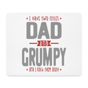 Ich habe zwei Titel Papa und Grumpy | Vater und Opa - Mousepad (Querformat) - Weiß - Vorne