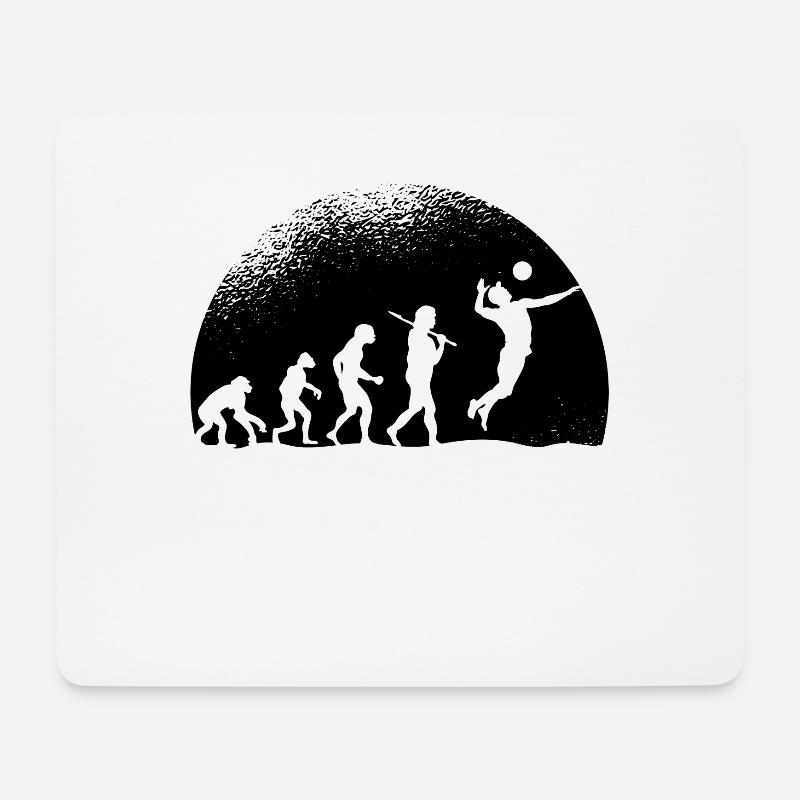 Evolution Volleyball - Mousepad (Querformat) - Weiß